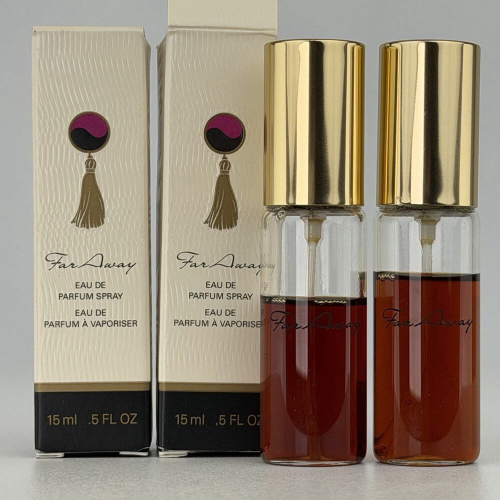 2003 Avon Far Away Eau De Parfum Spray .5 Fl Oz Lot of 2 New Travel Size